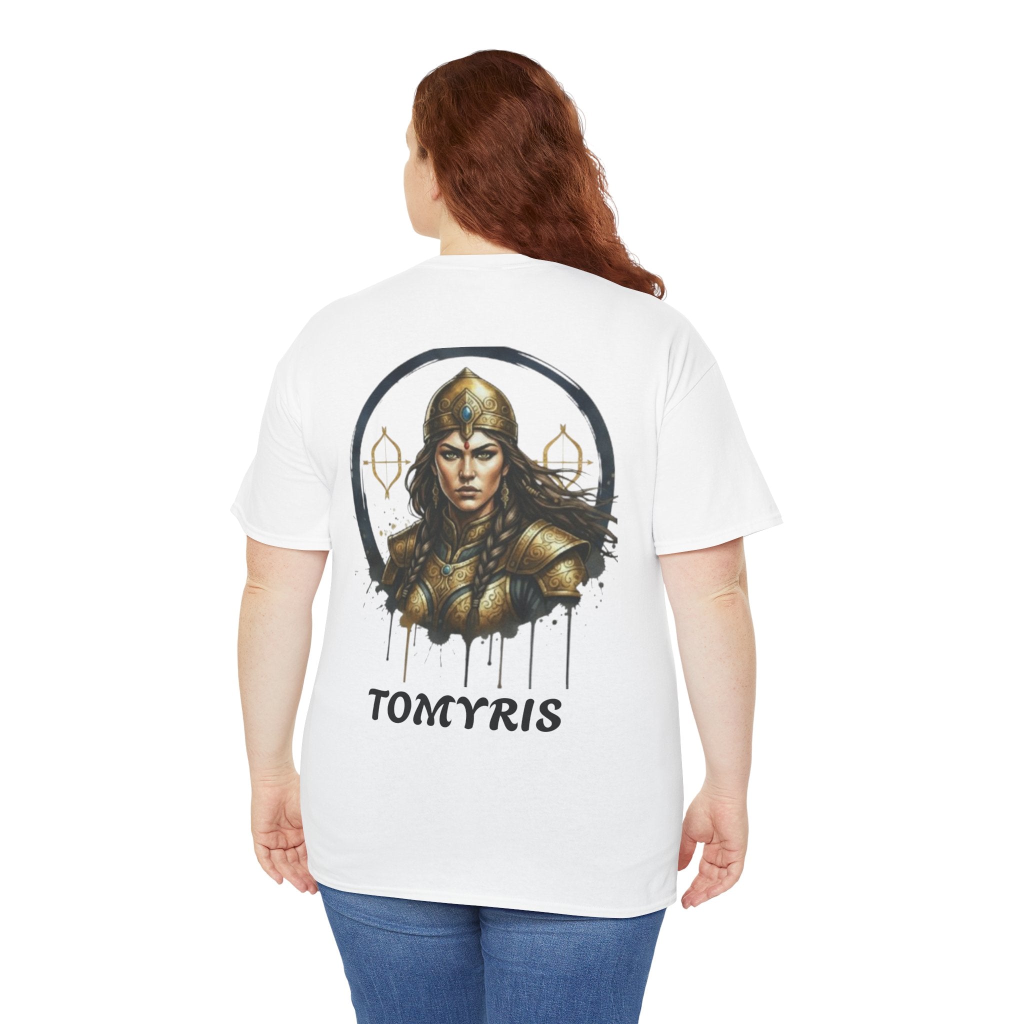 Titre produit : T-Shirt Tomyris — La Reine qui Tua Cyrus