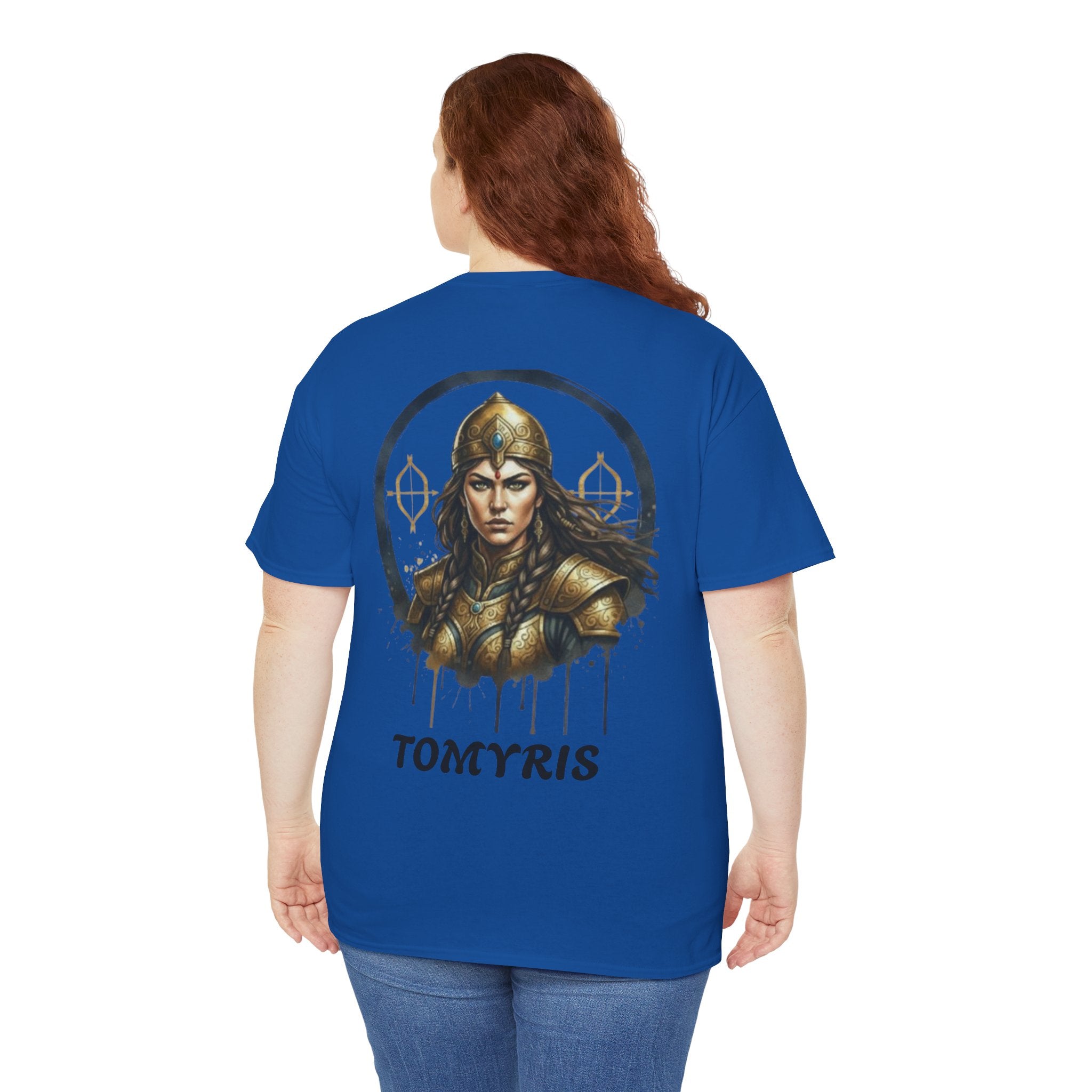 Titre produit : T-Shirt Tomyris — La Reine qui Tua Cyrus
